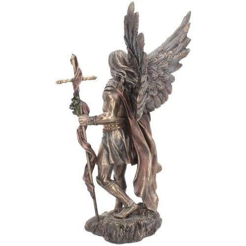 Zoom sur Figurine Gabriel Nemesis Now, Baton Bronze, Art Déco