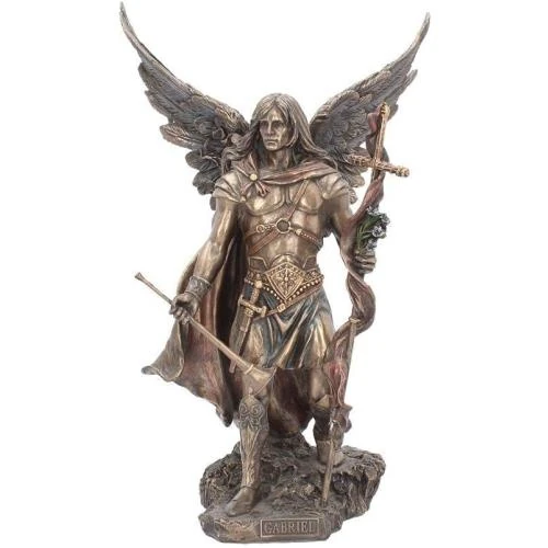 Figurine Gabriel Nemesis Now, Baton Bronze, Art Déco - Vue principale