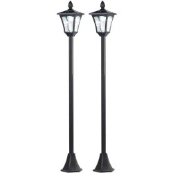 Lampadaires jardin solaires LED, Royal Gardineer, plastique