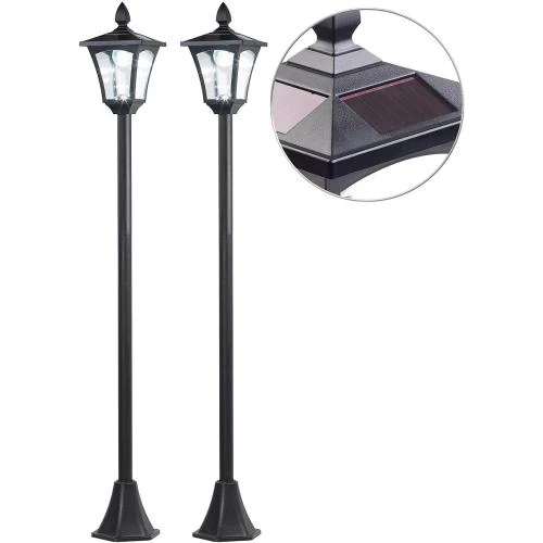 Détail de Lampadaires jardin solaires LED, Royal Gardineer, plastique
