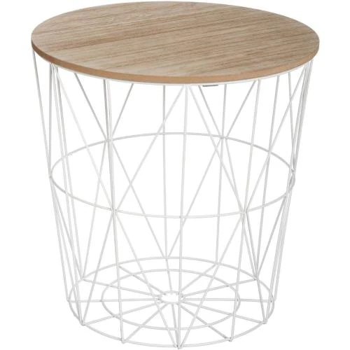 Table café métal blanc, design moderne, Atmosphera - Vue principale
