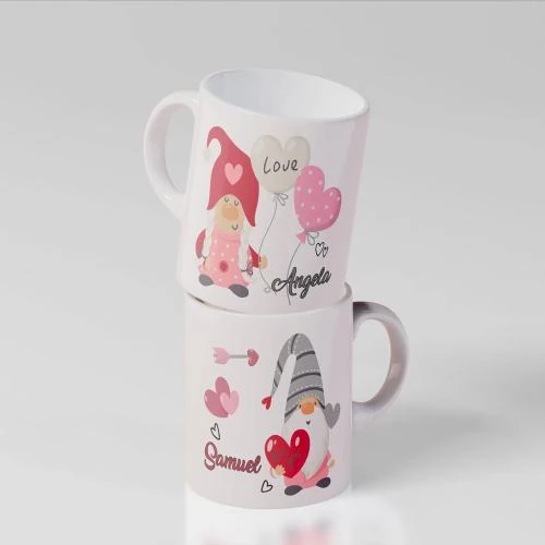 Zoom sur Tasses de Noël personnalisées, cadeau spécial, lot de 2