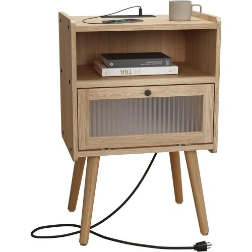 Table de chevet moderne SOOWERY, station de charge, rangement - Vue principale