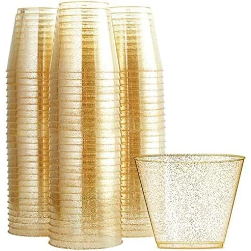 Gobelets Plastique Réutilisables KAHEIGN, 60 Pièces Or - Vue principale