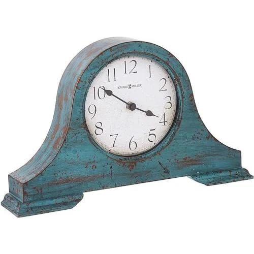 Détail de Horloge de Cheminée Howard Miller Tamson Vintage, Base Feutrée en Bois