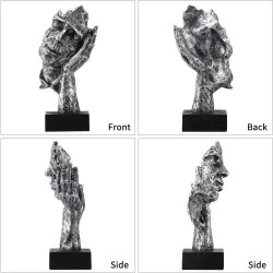 Statues Penseur Moligou, See Hear Speak No Evil, Argent en situation