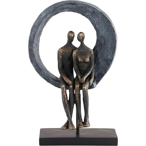 Sculpture abstraite laiton antique, Studio 55D, design unique - Vue principale