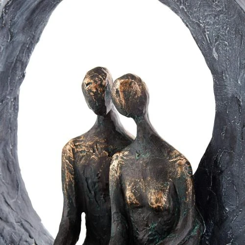 Détail de Sculpture abstraite laiton antique, Studio 55D, design unique