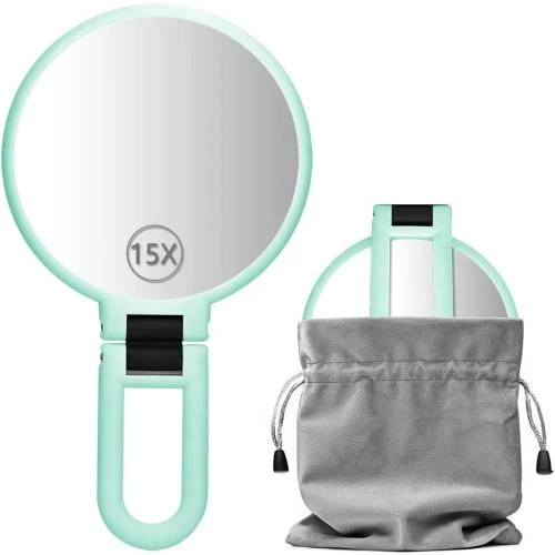Miroir de Maquillage Dolovemk, Pliable, Double Face, Vert - Vue principale