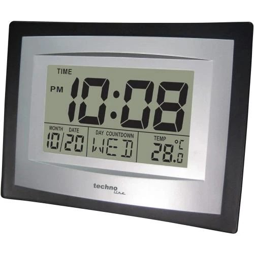 Zoom sur Horloge Quartz Argent Technoline WS8004 Élégance Moderne