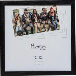 Cadre photo carre plexiglas noir Hampton Frames
