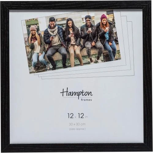 Cadre photo carre plexiglas noir Hampton Frames - Vue principale