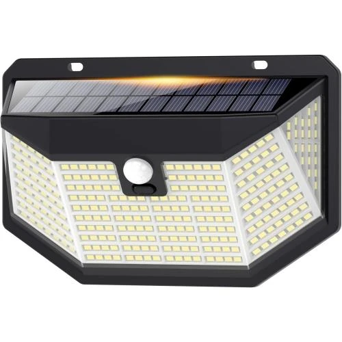 Lampe Solaire Extérieure 300LED, Détecteur Mouvement, Étanche - Vue principale