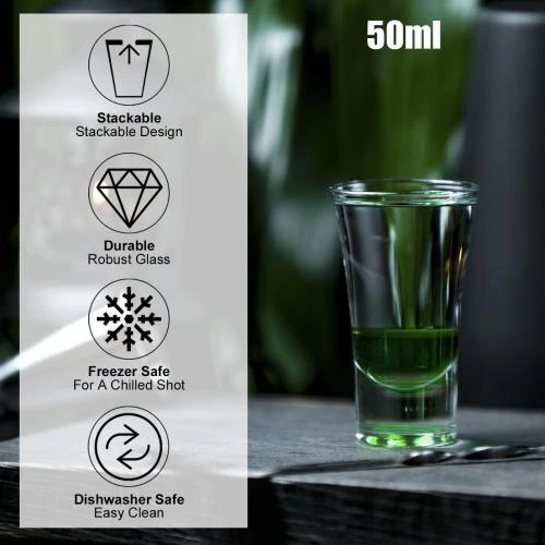 Détail de Verres à shot empilables colorés FLOW Barware, 50 ml