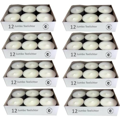 Bougies chauffe-plat XXL Jumbo, lot 96, idéal blackout - Vue principale
