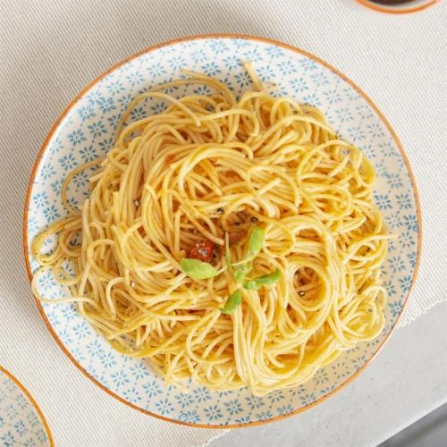 Zoom sur Assiette Imprimée Main, Porcelaine Japonaise, Orange