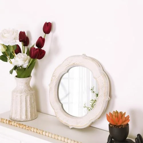Détail de Miroir mural moderne LOSOUR, décoratif rétro, rond