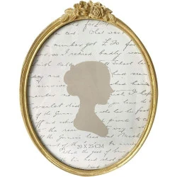 Cadre photo vintage ovale Sunlit, rose dorée, luxe
