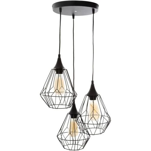 Zoom sur Suspension Filaire Kaore Noire, Métal, Atmosphera