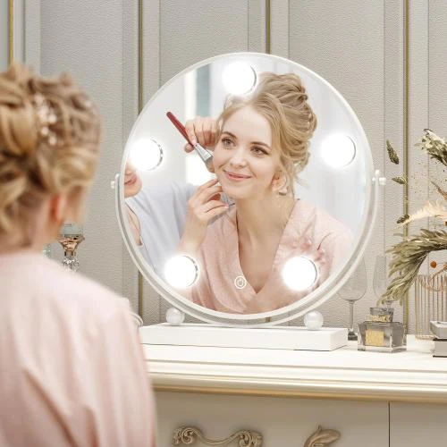Détail de Miroir de courtoisie Blanc ROLOVE 30,5 cm, Design élégant
