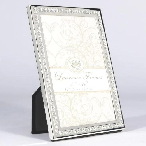 Détail de Cadre Photo Argenté Paillettes Lawrence Frames