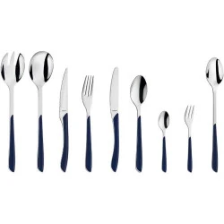 Kuppels PRISMA couverts acier inoxydable, 44 pièces, bleu indigo