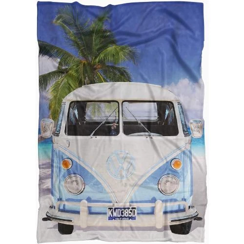 Détail de Tapis Volkswagen Bulli, design original, polaire doux