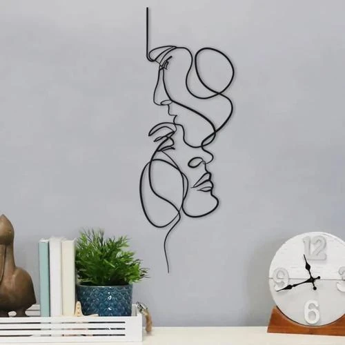 Zoom sur Sculpture Murale Métallique Art Minimaliste Abstrait