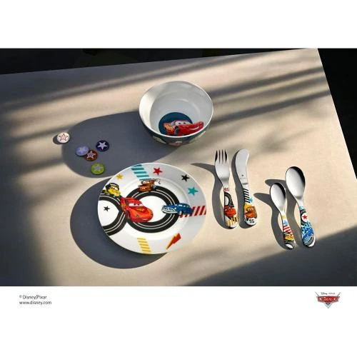 Détail de Couverts Enfants Disney 4 Pièces, Acier Inoxydable, Transparent
