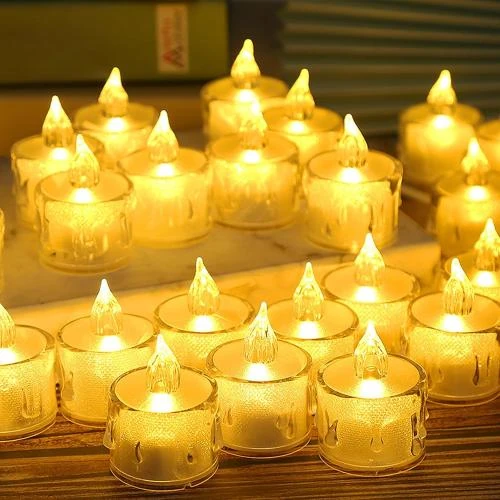 Bougies LED Amzeeniu 35 pièces, Flamme vacillante, Piles incluses - Vue principale