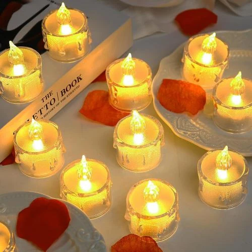 Détail de Bougies LED Amzeeniu 35 pièces, Flamme vacillante, Piles incluses
