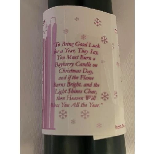 Zoom sur Bougies traditionnelles vert baiberry, lot 6 paires, 25,4 cm