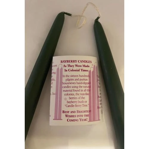 Détail de Bougies traditionnelles vert baiberry, lot 6 paires, 25,4 cm