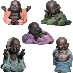 Statues Bouddha Petit Moine Ceramique MonLiya Feng Shui