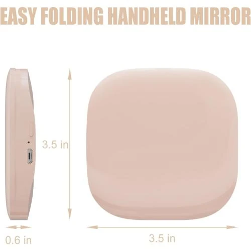 Détail de Miroir Maquillage Portable, Lumieres, Grossissement, USB