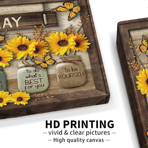 Détail de Impression toile tournesol, citations inspirantes, Drawskin
