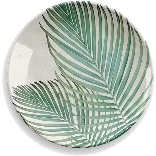 Détail de Epicurean Assiettes Dessert Mélamine Floral Blanc, Lot 4
