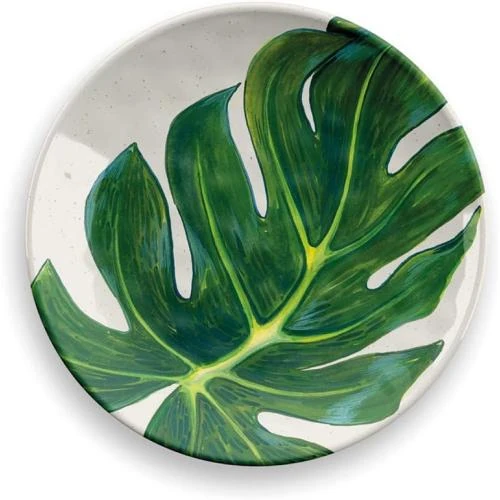 Zoom sur Epicurean Assiettes Dessert Mélamine Floral Blanc, Lot 4