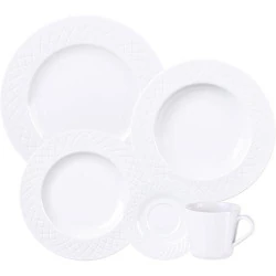 Ensemble 6 Assiettes Creuses Rondes Porcelaine Blanche
