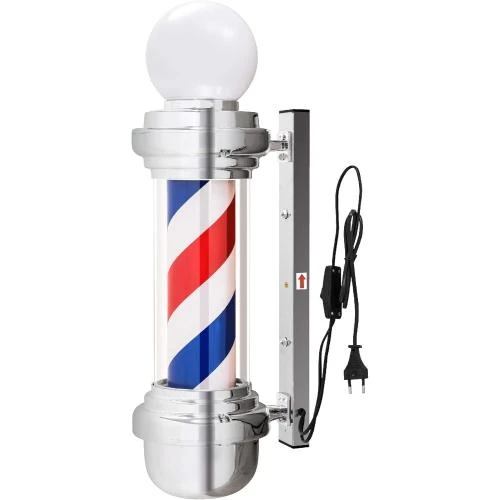 Détail de Barberpub Barberstab L018 classique, blanc, bleu, rouge, pole LED