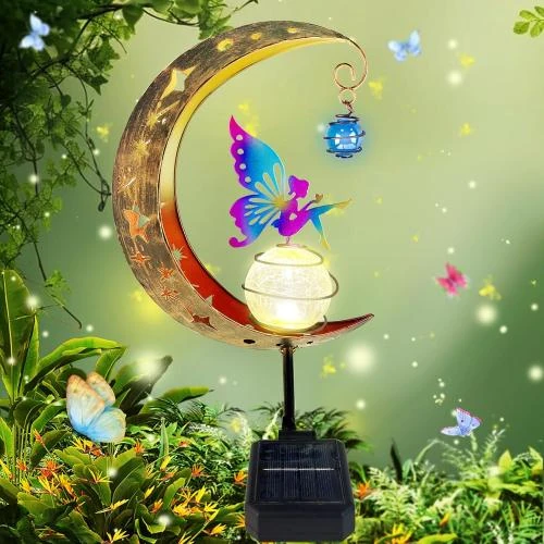 Lampes Solaires Jardin, Décoration Extérieure, Lumière Lune, LED IP65 - Vue principale