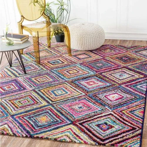 Détail de Tapis Salon Multicolore Rectangulaire 160x230cm 2623