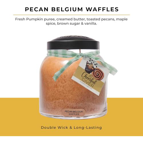 Présentation de A Cheerful Giver, Bougie en Pot Cerneaux Gaufres en situation