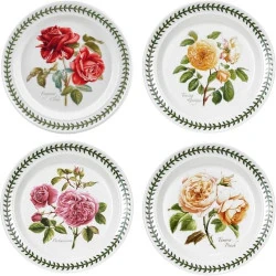 Assiettes rondes céramique Botanic Roses, 4 pièces, Anglais