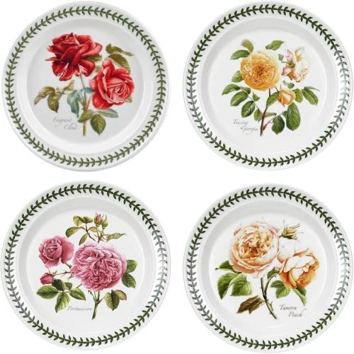 Assiettes rondes céramique Botanic Roses, 4 pièces, Anglais - Vue principale