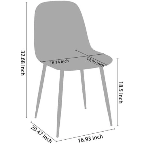 Zoom sur Chaises Scandinaves Similicuir Rembourrées pour Cuisine et Salle à Manger