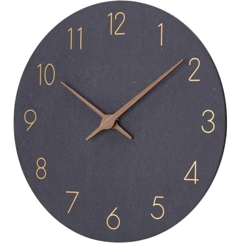 Détail de Horloge murale rétro bois quartz silencieuse Warminn