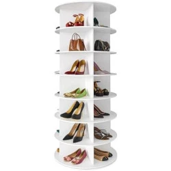 Tour à Chaussures Rotative SpaceAid: Rangement Pratique à 360°