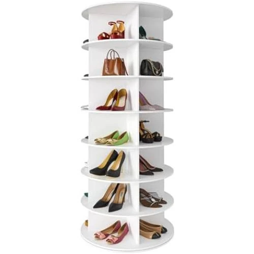 Tour à Chaussures Rotative SpaceAid: Rangement Pratique à 360° - Vue principale