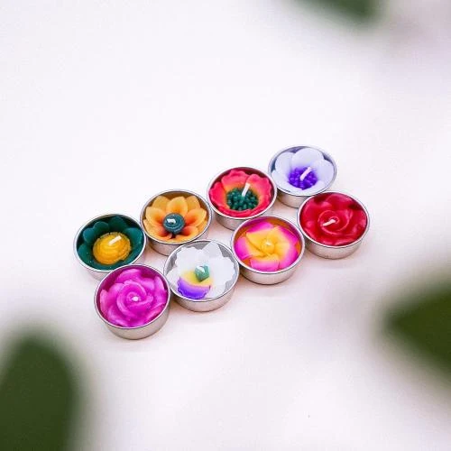 Zoom sur Bougies parfumées Hana Blossom, lot de 8 pièces